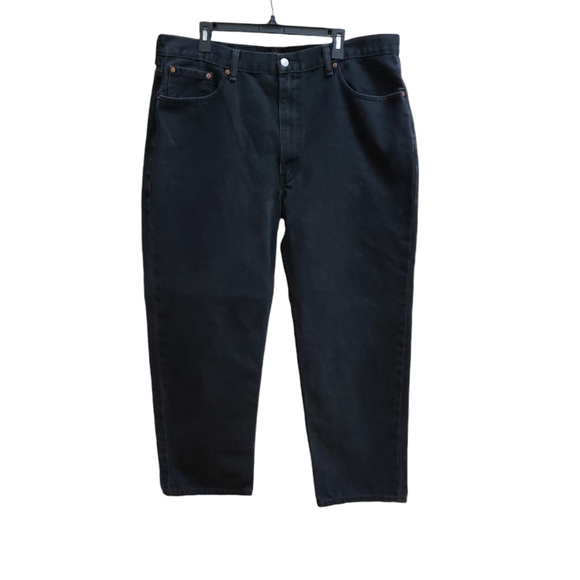 Levis 550 Jeans Mens Size 42 Black Zip Reg Fit Straight Leg - Picture 1 of 8